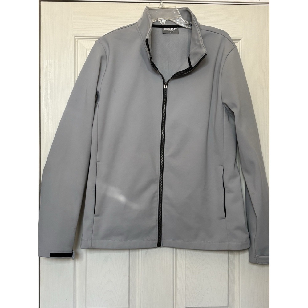 32 Degrees Men's Gray Softshell Jacket Full Zip Size Large
